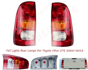 Pair LH+RH Tail Lights Rear Lamps For Toyota Hilux UTE 2005~2012 2WD 4WD Ute - Picture 1 of 10