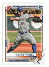 2021 Bowman Draft Dominic Hamel #BD-60  1st Bowman New York Mets Baseball Card