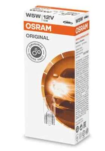 Osram Original W5W 12V Faltschachtel 2825 ECE W5W 12 Volt 5 Watt Schlusslicht/Ke - Picture 1 of 2