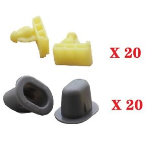 40PCS For Nissan Wheel Well Opening Moulding Clips & Flare Grommets Fit Infiniti