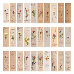 Flower Paper Bookmarks for Book Lovers Boxed Bookmarks Set as Gifts for Students - Picture 1 of 7