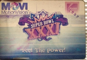 Super Bowl XXXI Motion Vision lenticular NFL Football card New Orleans 1997 - Picture 1 of 7