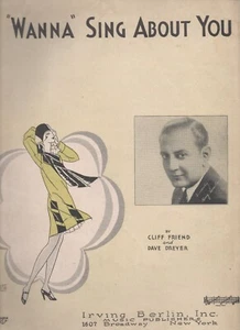 1931 Noten I WANNA SING ABOUT YOU Cliff Friend Dave Dreyer Guy Lombardo - Bild 1 von 1