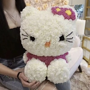 Hello kitty flowers large bouquet cute unique Plushy love gf gift birthday Bear - Picture 1 of 2