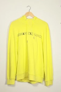 Armani Exchange Pullover Hoodie Lemon Tonic Size Medium NWT  - Picture 1 of 6