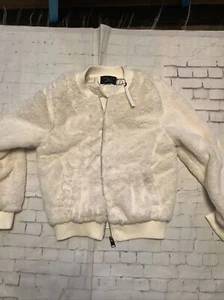 Love Tree Kunstfell Mantel Jacke JUNIOREN Größe Medium Cremefarben Neu mit Etikett - Bild 1 von 9