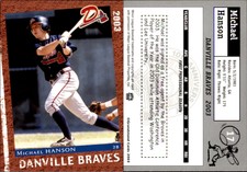 Michael Hanson 2003 Grandstand Danville Braves #NNO Card *AutographDen*