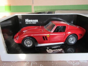 964Z Vintage Burago 3011 Italia Ferrari 250 Gto 1962 Rosso 1:18 + Scatola - Foto 1 di 21