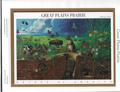 US SC # 3506 Great Plains Prairie/USPS American Commemoratives Panel No. 626 - Image 1 of 2