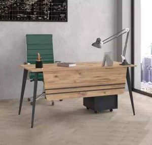 Arbeitszimmer Schreibtisch Büro Möbel Holz Computertisch Tisch Computermöbel - Bild 1 von 1