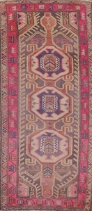 Semi-Antique Geometric Meshkin 10 ft. Runner Rug Hand-knotted Wool 4x10 - Picture 1 of 12
