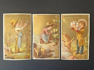 Lot de 3 Chromos - Les métiers - La Pisciculture La Viticulture L'arboriculture - Picture 1 of 2