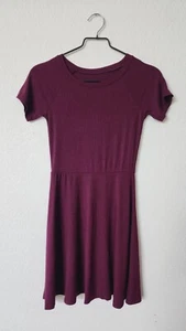 Anthropologie Dress New Size Small Purple Eggplant Ribbed Basic Girly Retro - Picture 1 of 3