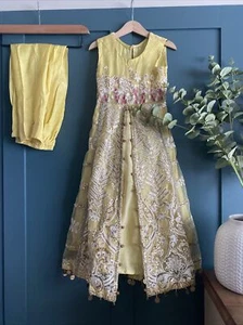 AGE 5-6 Years Yellow Girls Dress Party Wedding Outfit Crimson Princess - Picture 1 of 12