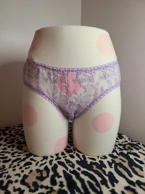 Nuevo Bikini Hipster Vintage Victoria's Secret Lavanda Aliento Bebé Braguita Pequeña Foto 1 de 4