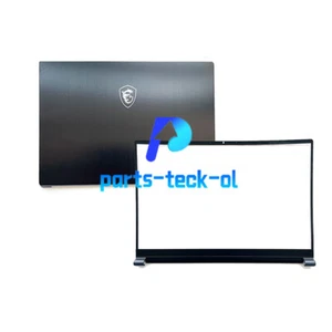 LCD Back Cover + Front Bezel For MSI Modern 15 M15 MS-1551 Black US - Picture 1 of 7