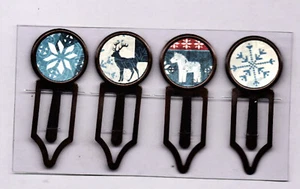 Graphic45 LET'S GET COZY #107 Antique Copper (4) Metal Clips HANDMADE - Picture 1 of 1
