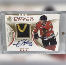 RARE 2007-08 Upper Deck Patrick Kane Future Watch Auto Patch RC ROOKIE /100 LOOK