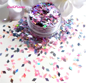 Flor de cerezo"" rosa plata diamante rosa brillo arte en uñas - Imagen 1 de 4