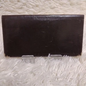 Salvatore Ferragamo Long Wallet Bifold Leder Unisex Made in Italy Dunkelbraun - Bild 1 von 8