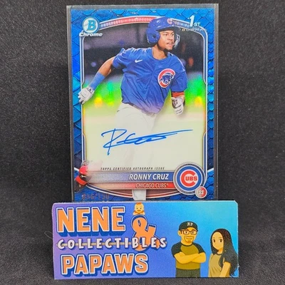 Bowman Chrome Prospect Auto Ronny Cruz Blue Reptilian 2025/150 #CPA-RCR  Foto 1 de 2