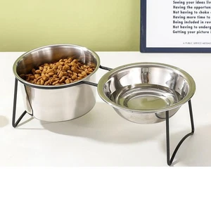 Cat Water and Food Bowl Feeder Food Dispenser for Kitty Kitten Small Dogs - Picture 1 of 6