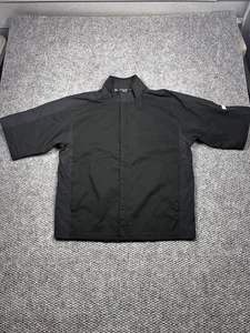 FootJoy DryJoys Jacket Mens Large Black Short Sleeve Golf Rain Wind Pullover - Picture 1 of 7