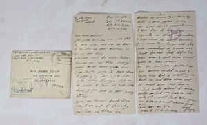 Carta de soldado de la Segunda Guerra Mundial 1944 + sobre, Nueva York a Wilkes-Barre PA ejército historia postal - Imagen 1 de 4