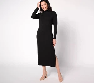 Women with Control Tall Finespun Jersey Tummy Control Midikleid Schwarz XL Neu - Bild 1 von 1