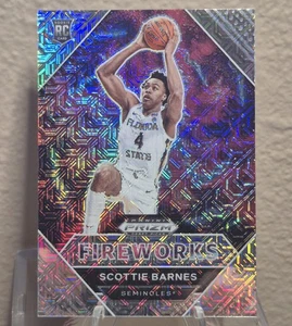 2021 Prizm DP #4 Scottie Barnes - Fireworks Mojo Prizm /25 (RC) RAPTORS BOOK END - Picture 1 of 2