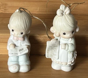 Ornamento Precious Moments 1992 Dear Santa Girl 527696 y 1983 abuelo E-0517 de colección - Imagen 1 de 8