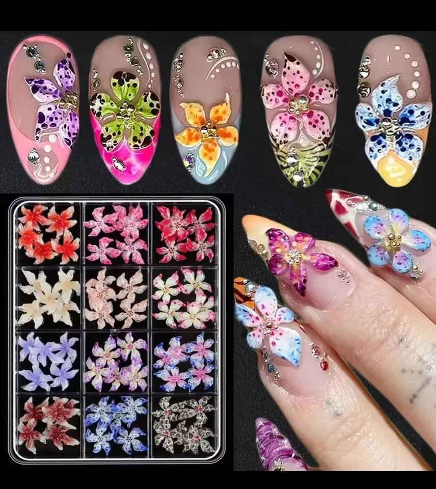 Dijes para arte en uñas joyería resina rosa flor moño-30 un. Foto 1 de 4