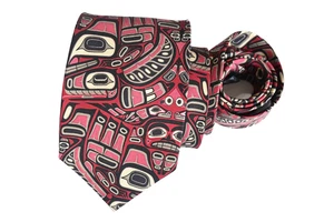 BOXELDER MEN'S TIE RED/GEOMETRIC WIDTH: 3.50" LENGTH: 58" - Picture 1 of 3