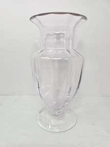 Vintage 30er Jahre Tiffin rosa Glas Vase ausgestellter Rand Fuß getäfelt - Bild 1 von 8