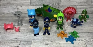 PJ Masks Toy Figures Lot Gekko Owlette Catboy Figure 3" Night Ninja Vehicle - Picture 1 of 1