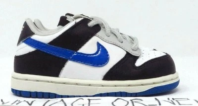 2008 VTG Nike Dunk низкий белый Varsity Royal серый черный ребенка ясельного возраста 316610-146 sz 6C - Изображение 1 из 4