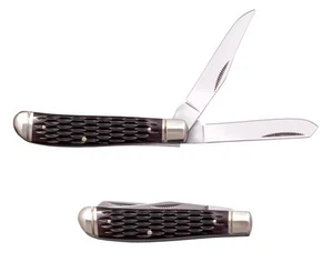 Cold Steel Knives Jig Brown Bone Mini Trapper FL-MTRPR-J Pocket Knife Stainless - Picture 1 of 1