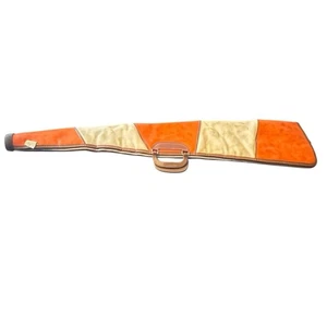 Black Sheep 45" Rifle Gun Soft Case Vintage Beige Orange Canvas Leather 945 - Picture 1 of 17
