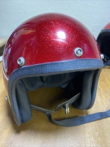Nesco Comet Red Helmet Metal Flake Sz XL 1975 Model 6420 Sparkle - Picture 1 of 12