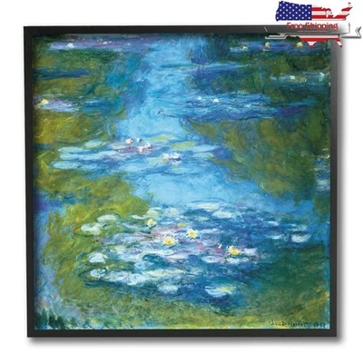 Arte de pared giclee enmarcado texturizado Claude Monet listo para colgar decoración del hogar 12x12 nuevo Foto 1 de 4