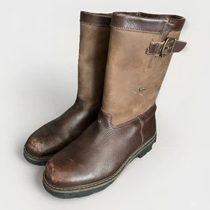 FRETZ HERREN Lammfell gefüttert braun Leder Seitenreißverschluss Schneestiefel Schweiz Gortex M9 - Bild 1 von 11