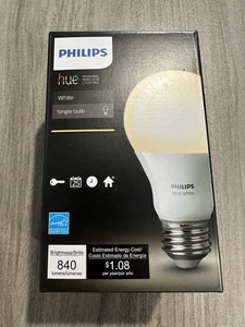 Philips Hue White A19 Single Warm White LED 9.5W 840 Lumens E26 - Picture 1 of 5