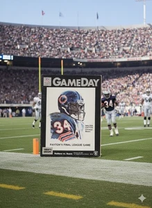 Programma Chicago Bears at Raiders 1987 - L'ultimo gioco della stagione regolare di Walter Payton - Foto 1 di 20