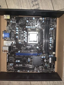 MSI H61M-E33 MS-7680 Mainboard Sockel 1155, i5-2300 4x2,8GHz, zwei DDR3-Bänke - Bild 1 von 2