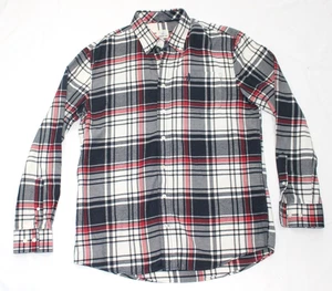 Johnnie-O Hangin' Out FLANELLHEMD Herren Medium M kariert kariert marine rot weiß - Bild 1 von 7