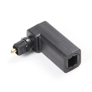 2X(1Pcs Toslink 90 Degree Optical Audio Cable Adapter Male to Female Right5966 - Picture 1 of 8