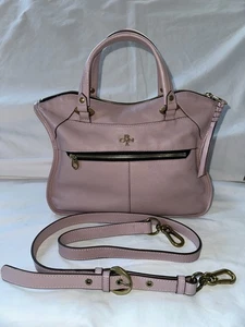 ORYANY Blush Pink Pebbled Leather Sarah Tassel Braided Satchel Handbag Purse - Bild 1 von 18