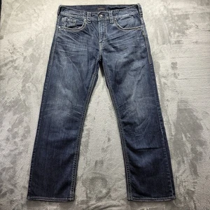 Jeans Argento Co Gordie Jeans Uomo 36x32 Blu Gamba Dritta Elasticizzato Denim Casual - Foto 1 di 11