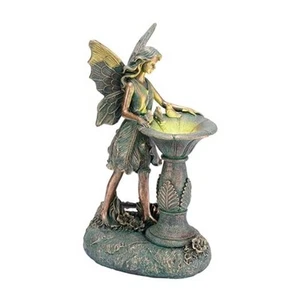 Fairy Garden Statues with Solar Outdoor Light for Outdoor Decor, Bronze Fairy - Picture 1 of 7