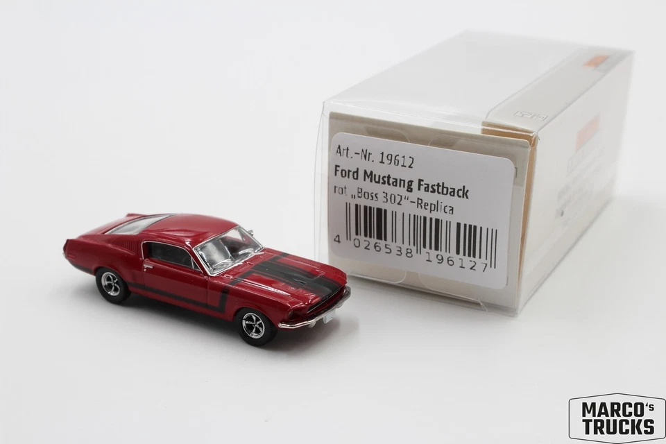 Brekina Ford Mustang tribute to "Boss 302", red No. 19612 1/87 /BRN2299 - Image 1 of 1
